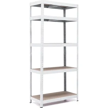 regál Policový regál Trestles RH 2200x800x450, nosnost 1750 kg, 5 polic Barva: bílá