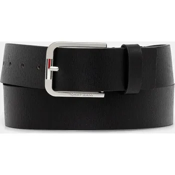 Opasek Kožený pásek Tommy Jeans pánský, černá barva, AM0AM13690 99X, vel. 85