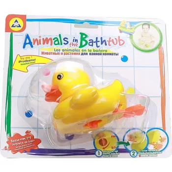 Hračka pro nejmenší HRAČKA DO VANY KAČENKA NA NATAHOVÁNÍ DO VANY BAZÉNU sama plave Kachna