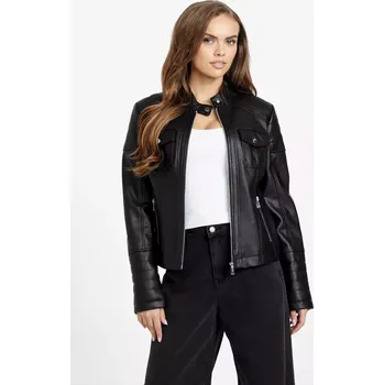 Dámská větrovka GUESS dámská koženková bunda Danelle černá L