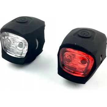Cyklosvítilna Sada světel S90 2 LED ČERNÁ SILIKONOVÁ