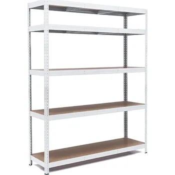 regál Policový regál Trestles RH 2200x1400x600, nosnost 1500 kg, 5 polic Barva: bílá