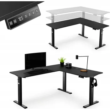 Psací stůl Rohový psací stůl di volio 160 x 60 x 113 cm černý