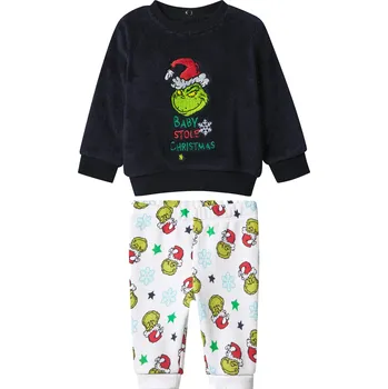 Dětská souprava Grinch, 2dílná (navy modrá / bílá, 86/92)