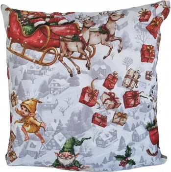 Polštář VÁNOČNÍ POVLEČENÍ NA POLŠTÁŘEK JASIEK 40x40 BAVLNĚNÉ MODERNÍ