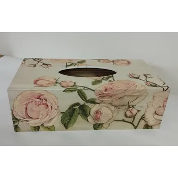 Krabice na papírové kapesníky - Růže rustic