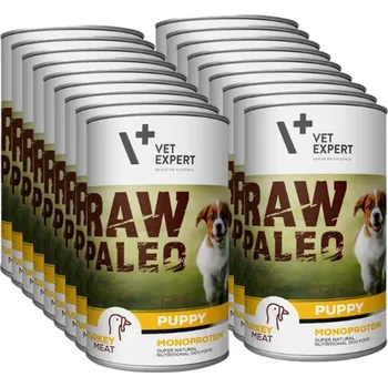 Krmivo pro psa Vetexpert RAW PALEO štěněcí krůta 12x400g - krůtí konzerva