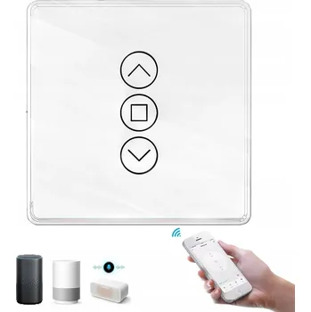 vypínač Dotykový skleněný vypínač pro ovládání rolet, žaluzií a garnýží s WIFI TUYA