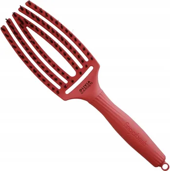 kartáč na vlasy Kartáč Olivia Garden FingerBrush Red Confidence Combo M červený