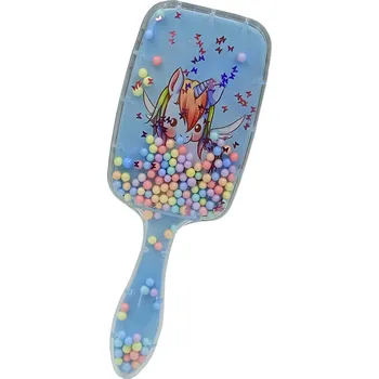 kartáč na vlasy Excellent Kartáč na vlasy modrý - Jednorožec s kuličkami