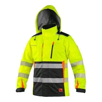 pracovní bunda CXS Benson bunda reflexní zimní žlutá/černá XXXL
