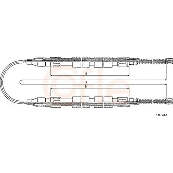 Lanko parkovací brzdy Lanovod parkovací brzdy COFLE 10.741