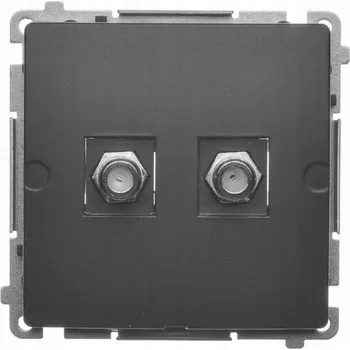 Elektrická zásuvka Anténní zásuvka nástěnná Kontakt-simon černá