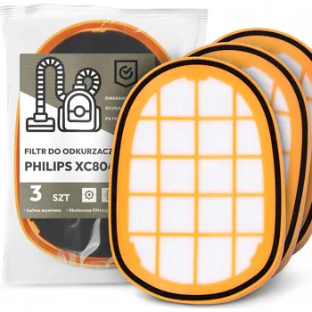 Filtr do vysavače 3x FILTR do VYSAVAČE Philips XC8047 Vzduchový Omyvatelný Náhradní EM-W