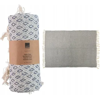 deka MĚKKÁ BAVLNĚNÁ DEKA 130x170 TEPLÁ SE VZOREM MODRO-BÍLÁ ARTI CASA