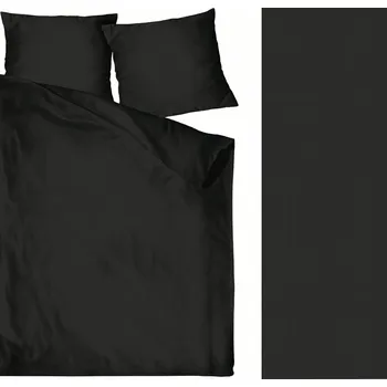 Povlečení Povlečení saténové 160x200 Tmavě šedé jednobarevné Bielbaw