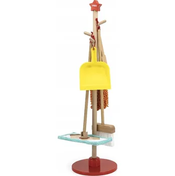 Dřevěná hračka VIGA Dřevěná sada úklidových nástrojů 6 ks