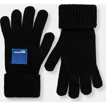 Rukavice Rukavice z vlněné směsi Karl Lagerfeld Jeans dámské, černá barva, A4W33137 99X, vel. M