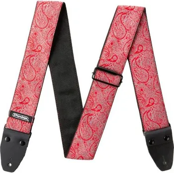 Kytarový popruh Dunlop D67-11 Jacquard Paisley Red