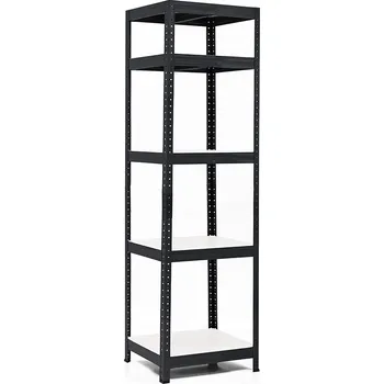 regál Policový regál Trestles RH 2200x600x600, nosnost 1750 kg, 5 polic bílých Barva: černá