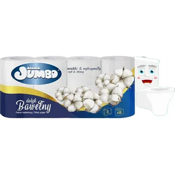 Toaletní papír Toaletní papír Słonik Jumbo 3vrstvý 8 rolí Měkký Dotek Bavlny