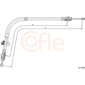 Auto-moto Lanovod parkovací brzdy COFLE 11.5563