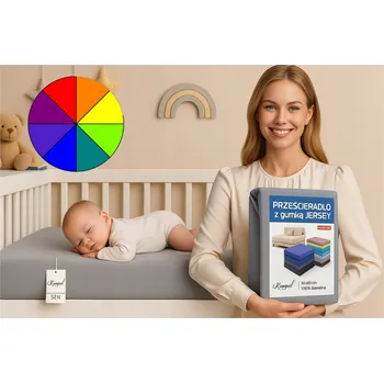 Prostěradlo PROSTĚRADLO JERSEY S GUMOU 80X160 100% BAVLNA POLSKÉ RŮZNÉ BARVY