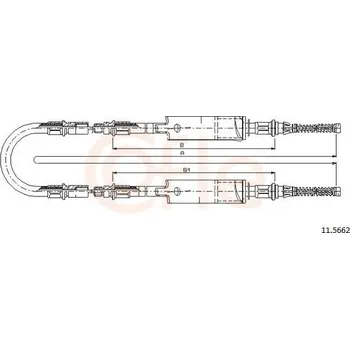Auto-moto Lanovod parkovací brzdy COFLE 11.5662