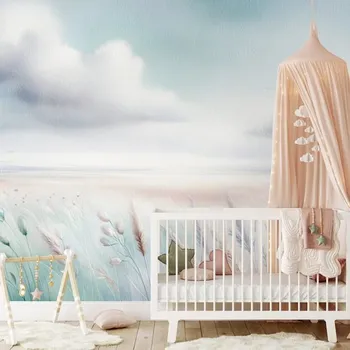 Tapeta Dovido Samolepící fototapeta jemné pastelové louky a obloha