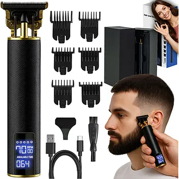 Strojek na vlasy STŘÍHACÍ STROJEK NA VLASY ZASTŘIHOVAČ VOUSŮ S NASTAVENÍM RYCHLOSTI VÝKONNÝ