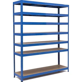 regál Policový regál Trestles RH 2200x1600x300, nosnost 1750 kg, 7 polic Barva: modrá