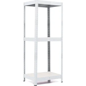 regál Policový regál Trestles RH 1200x600x500, nosnost 1050 kg, 3 police bílé Barva: bílá