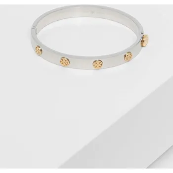 Náramek Náramek Tory Burch Miller Stud Hinge 78420.024 stříbrná SLV, vel. L