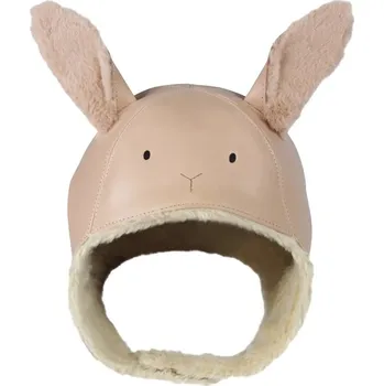 Čepice Dětská kožená čepice Donsje Kapi Exclusive Hat Fluffy Bunny 6020108 růžová 03X, vel. 60