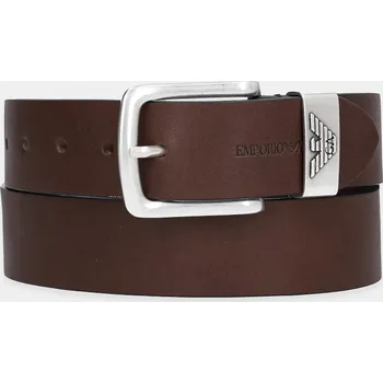 Opasek Kožený pásek Emporio Armani Y4S201 YDD6G Y4S201.YDD6G hnědá 88X, vel. 105