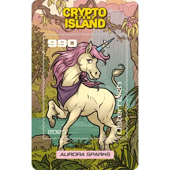 Poštovní známka (2025) MiNr. 3880 (Bl. 167) ** - Rakousko - Krypto známka - Aurora Sparks