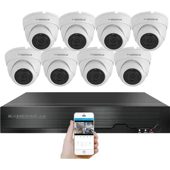 Kompletní kamerový systém PoE IP 8 kamerový set XM-802B 4MPx, CZ menu