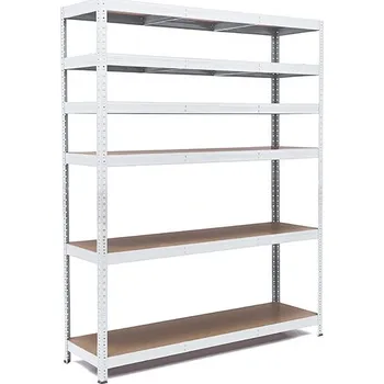 regál Policový regál Trestles RH 2200x1400x450, nosnost 1800 kg, 6 polic Barva: bílá