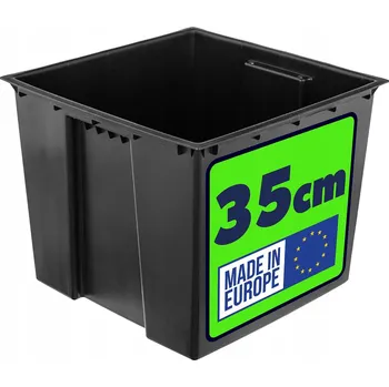 Květináč Květináč plast černý Kadax 35 cm x 35 cm x 28 cm