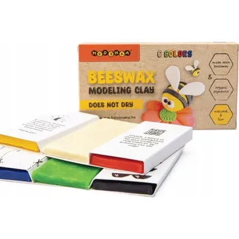 Modelovací hmota MEDENKA 100% přírodní modelína s včelím voskem, 6 barev