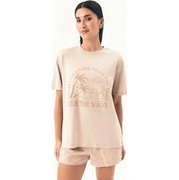 Dámské pyžamo Henderson dámské pyžamo bavlna béžové, velikost M