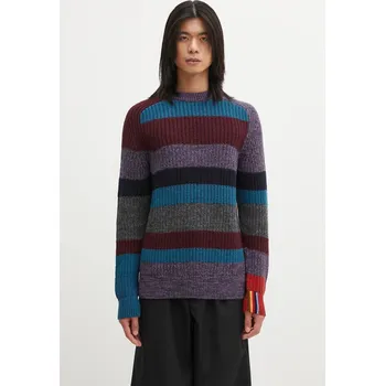 Pánský svetr Vlněný svetr Barbour x Paul Smith Multi Striped Crew pánský, modrá barva, MKN1697MI11, M, 55X