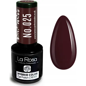 Přípravek na nehty Hybridní lak barevný lak La Rosa Dark Burgundy 9 ml
