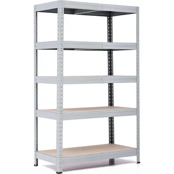 regál Policový regál Trestles RH 1500x900x500, nosnost 1750 kg, 5 polic Barva: šedá