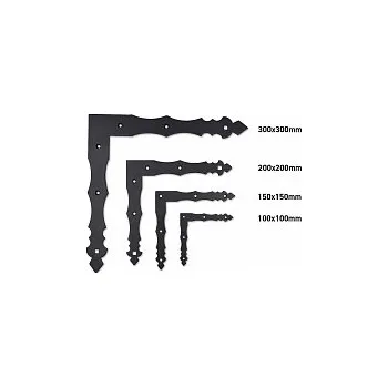 Tesařské kování Satos Rohovník ozdobný 150x150x2,5 mm Černý matný