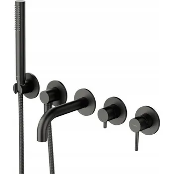 Vodovodní baterie Omnires Y podomítková vanová baterie 5-otvorová grafit kartáčovaný