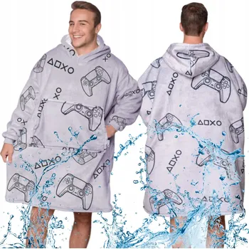 Pánská mikina DEKA-MIKINA na OTUŽOVÁNÍ Teplé Pončo s kapucí Ručník na OtUŽOVÁNÍ