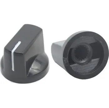 vypínač Přístrojový knoflík KN19 19x14,5mm, hřídel 6mm, černý