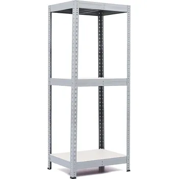 regál Policový regál Trestles RH 1500x600x600, nosnost 1050 kg, 3 police bílé Barva: šedá