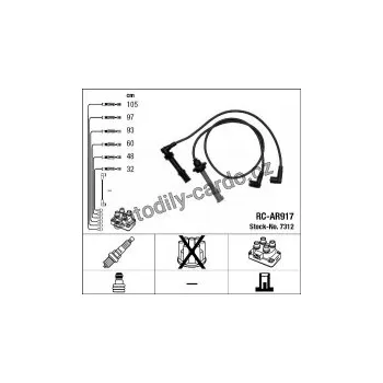 Zapalovací kabel Sada kabelů pro zapalování NGK RC-AR917